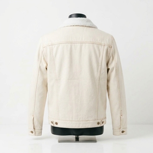 Custom OEM Men's <b>Sherpa</b> <b>Lined</b> Denim <b>Jacket</b> Wholesale Heavyweight Streetwear Denim <b>Jacket</b> - Product Image 5