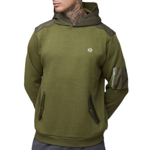 เสื้อฮู้ดดี้มีกระเป๋าอเนกประสงค์สำหรับผู้ชาย สไตล์คาร์โก้ ผ้าฝ้ายฟลีซ ทรงปกติ สตรีทแวร์ รับทำโลโก้ ขายส่งจำนวนมาก - Product Image 2