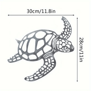 CIFbuy Arte Murale di Lusso in Ferro Fatta a Mano - Decorazione in Metallo Ottone a Forma di Tartaruga Marina Intagliata per Soggiorno e Camera da Letto, Stile Costiero, Servizio di Selezione Disponibile - Product Image 2