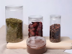 Fábrica TINH DIEU, Frascos Transparentes de PET Personalizables de 280ml-1000ml, Boca Ancha de 85mm, Tapa de Plástico Redonda para Alimentos, para Galletas - Product Image 4