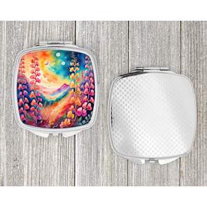 Espejo de maquillaje de viaje compacto Snapdragon colorido regalo de diseño de mano plegable para mujeres y niñas - Product Image 4