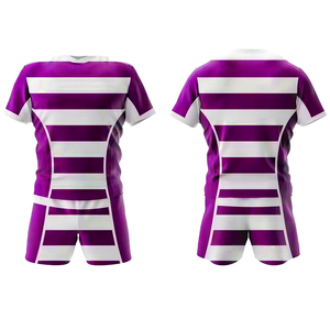 2026 New Design Eco-Friendly Plus Size Silk Screen Printing Custom Rugby Jersey Set Quick Dry Uniform <b>Polyester</b> Sports <b>T</b>-<b>Shirt</b> - Product Image 2