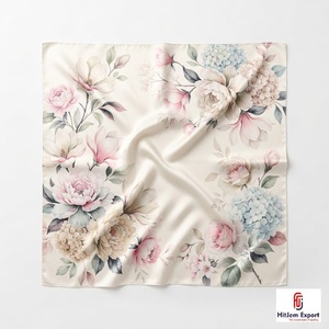 High Quality Printed Short <b>Scarf</b> Fabric Custom Design OEM ODM White Label Textile Manufacturer Fashion Accessories Wholesale - Product Image 4