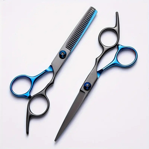 Adjustable tension <b>screw</b> Salon Hair Scissors <b>Set</b> Cutting & Thinning Shears, Stainless Steel Barber Tools for Hairdresser - Product Image 4