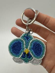 Premium Handmade Embroidery Beaded <b>Keychain</b> Elegant Seed Bead Key Holder for Bags and Keys - Product Image 3