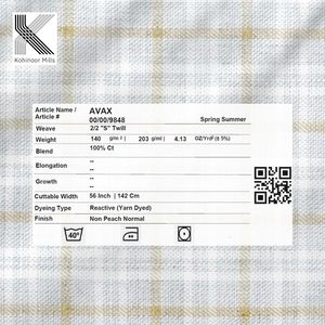 Chemise pour homme 100% coton 140GSM à carreaux 2/2 S Twill à manches longues OEM ODM - Product Image 5