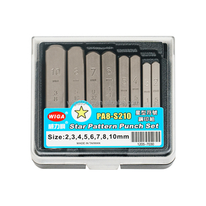 PA8-S210 HRC60 Cr-V Steel Precision Craft Stamp Punch Set for Industrial Metal Marking DIN1451 Standard - Product Image 1