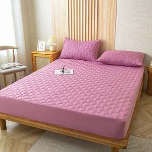 Housse de matelas matelassée 100% polyester 300tc tissée 75D/72F, épaisseur 3-4 pouces, respirante, lavable en machine, toutes saisons, pour adultes - Product Image 5