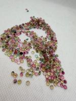 Pierres précieuses de tourmaline naturelle de qualité supérieure, multicolores, facettées, de 3 à 3,5 mm, taille brillant ronde, pour bracelets, motifs ovales, en promotion