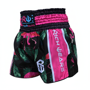 กางเกงมวยไทยสั่งทำโลโก้ได้ 男女兼用 ผ้าโพลีเอสเตอร์ 100% น้ำหนักเบา ทนทาน แห้งเร็ว สำหรับผู้ใหญ่ ใช้สำหรับศิลปะการต่อสู้ MMA มวยสากล - Product Image 2