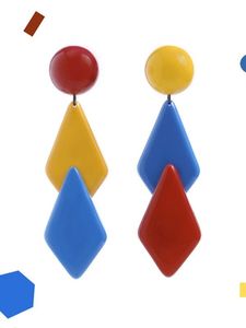 Boucles d'oreilles en résine faites à la main, bijoux fantaisie légers et colorés pour femmes et filles, idéales pour les fêtes, les mariages, les cadeaux ou l'usage quotidien - Product Image 1