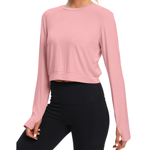 Top de Yoga Suave de Alta Calidad con Logotipo Personalizado, Transpirable, Ligero, Informal, Ropa Deportiva, Mangas Personalizadas, Top de Yoga Estampado para Mujer - Product Image 6