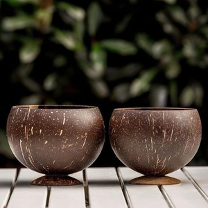 FAIZA CRAFT Bol en noix de coco poli de luxe moderne, fait main, écologique, vente en gros pour hôtels, cafés, restaurants, distribution au détail - Product Image 5