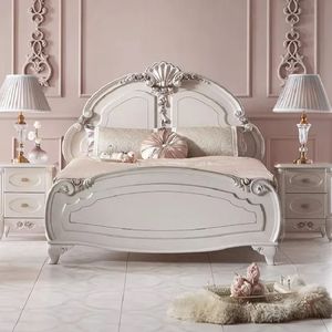 Hot Sale The Plaza Luxury Classic <b>Soft</b> Pink White Bedroom Set Upholstered <b>Bed</b> Elegant Feminine Royal Furniture for Hotel - Product Image 2