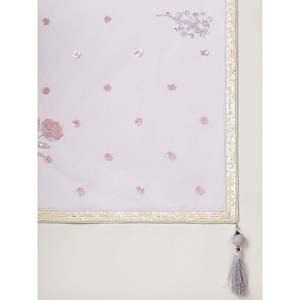 Belle Lavande Paillettes Net Demoiselle D'honneur Lehenga Choli Avec Dupatta - Product Image 1