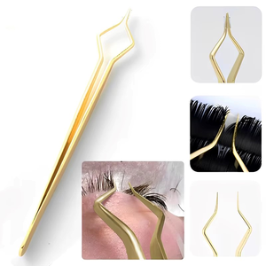 Nouvelles pinces à épiler en acier inoxydable pour extensions de cils, pointe arrondie, haute précision, pinces droites pour usage en manucure et en beauté - Product Image 6