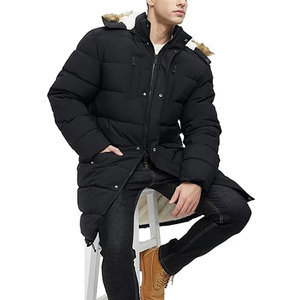 <b>Men</b>’s Extra <b>Long</b> Fleece Puffer <b>Jacket</b> Hooded Winter Parka Warm Water-Resistant Insulated Coat Cold Weather Outerwear - Product Image 5