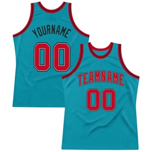 Maillot de basket-ball personnalisé en sublimation, maillot de sport rouge en maille sans manches avec nom et numéro de l'équipe imprimés - Product Image 4