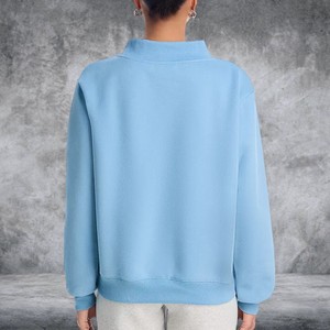 Sudadera Oversize Parke con Bordado, Cuello Redondo, Azul Claro, Corte Regular, Unisex, Estilo Casual, Tejido de Punto para Otoño - Product Image 3