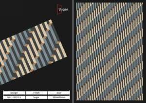 Azulejos de cerámica modernos para pared de baño y cocina, 300x600 mm, acabado brillante/mate, textura de azúcar tallado, diseño de pared interior de lujo. - Product Image 4