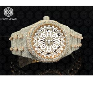 Charm Jewels Luxury Stainless Steel <b>Watch</b> Tonneau Case 42mm Analog Quartz Sapphire Crystal Unisex Folding Clasp - Product Image 1