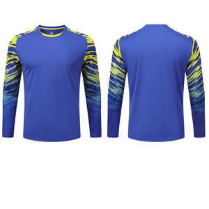 Premium Quality Custom Printed Soccer Jersey <b>Padded</b> Football Shirt Adult Men's Long Sleeve Goalkeeper OEM 100% Polyester - Product Image 4