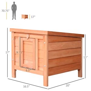 Grande Casetta Classica in Legno di Abete per Conigli con Tetto Apribile per Porcellini d'India - Uso Interno/Esterno - Product Image 3