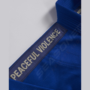 Kimono de BJJ Azul con Costuras Reforzadas, Chaqueta de Tejido Perla de 400 gsm, Pantalón de 10oz, Uniforme de Jiu-Jitsu Brasileño, Talla y Logotipo Personalizables - Product Image 5