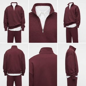 Sweat-shirt à capuche zippé coupe classique vierge 100% coton molletonné uni personnalisable par impression et broderie automne écologique - Product Image 5