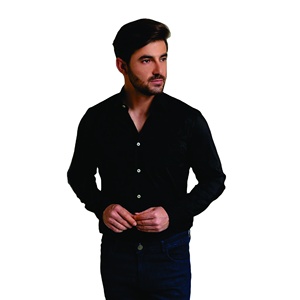 Logotipo bordado con impresión personalizada OEM/ODM Camisa de franela de algodón 100% para hombre Cuello de lino abotonado Manga larga Tallas grandes Franela para hombre - Product Image 2