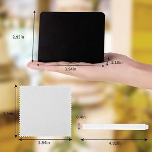 Mini tableros de tiza de 4x3 pulgadas para señalización de alimentos y mesas de fiesta, ideales para uso en panaderías. - Product Image 2