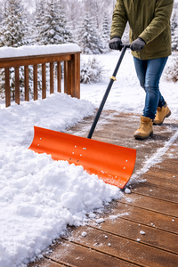 Pelle à neige robuste avec manche réglable, pelle à neige en métal, déneigeur manuel pour trottoirs, ODGWTO002 - Product Image 3