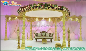 Rajwada Shahi mariage intérieur Mandap décoration inspiration cérémonie de mariage Mandap Designer Mandaps décor pour les mariages d'Atlanta - Product Image 6
