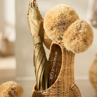 Panier en rotin au design adorable de chiot, mobilier de chambre d'enfant, rangement pour jouets et vêtements, magnifique artisanat tressé à la main, vente en gros