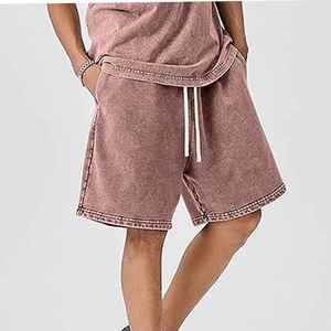 Short tie-dye de style américain de qualité supérieure pour hommes, 100 % coton, taille à cordon, short élégant. Créez votre marque avec nous. - Product Image 3