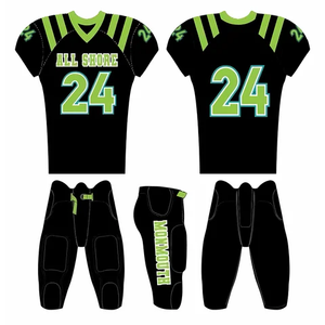 Nouvel ensemble d'uniformes de football américain pour hommes de qualité supérieure, à séchage rapide, manches courtes, couleur unie, vêtements de mode - Product Image 1