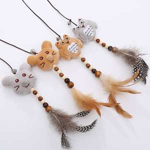 Divertido Juguete Interactivo Ecológico de Plumas para Gatos con Varita de Madera Natural para Gatos - Product Image 4