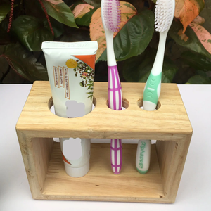 Support de brosses à maquillage et de brosses à dents en bois naturel, artisanat de haute qualité, produit de salle de bain, vente en gros - Product Image 2