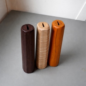 Manche de couteau japonais en bois dur naturel, octogonal, vierge, pré-percé, pour remplacement DIY de couteaux de chef - Vente en gros - Product Image 1