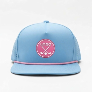 Gorra Snapback OEM Unisex para Golf, 5 Paneles, Visera Plana, PVC, Goma, Logotipo Personalizado, Orificios Cortados con Láser, para Deporte, Golf, Uso Diario - Product Image 1