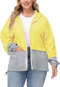 Coupe-vent à capuche pour adultes, imperméable pliable pour les voyages et les activités de plein air - Product Image 3