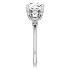 Bague Solitaire Moissanite Taille Coussin en Argent Sterling 925 Plaqué Or 18K, Sertissage à Griffes, Certifiée Luxe pour Fiançailles et Mariage - Product Image 4