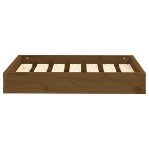 Petit lit pour chien durable en bois de pin massif brun miel - Product Image 3