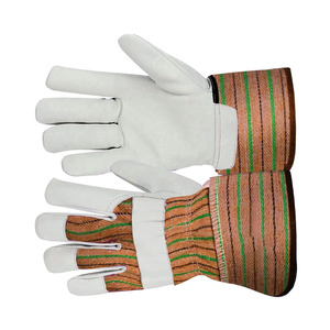 Gants de travail en cuir de vachette grainé de qualité supérieure, protection personnelle, robustes, pour travaux industriels, sécurité, construction, jardinage - Product Image 6