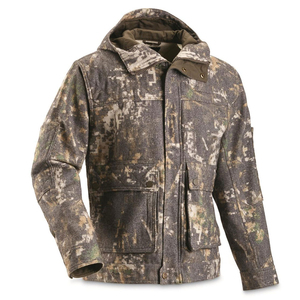 Veste Safari à Capuche Unie pour Homme Rapid Sports, Doublure Polaire, Respirante, Imperméable, Coupe-Vent, Épaisse, Coupe Classique, Hiver, Chasse - Product Image 1