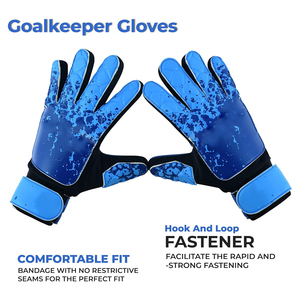 Customized Design Leather Goalkeeper Gloves For Adult 4mm Waterproof Breathable Non Slip <b>Hook</b> Loop Closure - Product Image 2