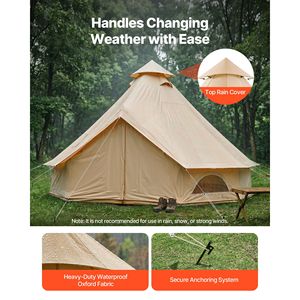 Tenda Oxford Bell 16.4 Piedi, Tenda Yurt 4 Stagioni per Campeggio con Foro per Stufa, Impermeabile e Traspirante, Capacità 7 Persone - Product Image 4