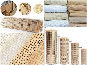 Natural Rattan Wicker Webbing Roll Open Mesh Weave <b>Square</b> Mesh Weave for Furniture Cabinet Door Decoration - Ms. Grace - Product Image 1