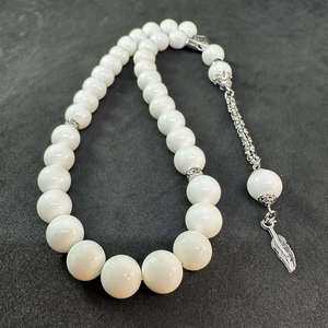 Tasbih en os sculpté à la main, 33/99 perles, perles de Dhikr pour hommes et femmes - Product Image 4