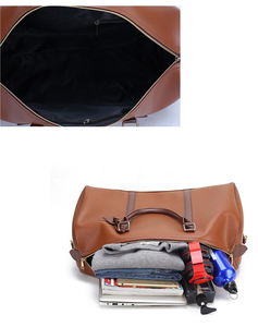 Bolsa de Viaje de Cuero de Caballo de Grano Completo para Hombre, Estilo Vintage, con Logotipo Personalizado al por Mayor, Bolsa de Deporte Premium para Gimnasio y Viajes - Product Image 3